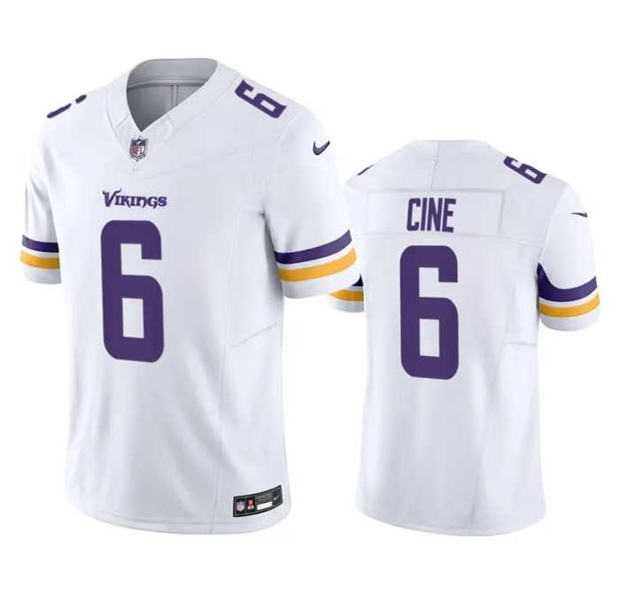 Men & Women & Youth Minnesota Vikings #6 Lewis Cine White 2023 F.U.S.E. Vapor Untouchable Stitched Jersey->minnesota vikings->NFL Jersey